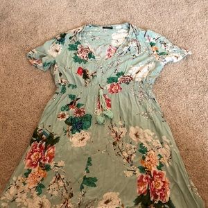 Blue Floral Maxi Dress